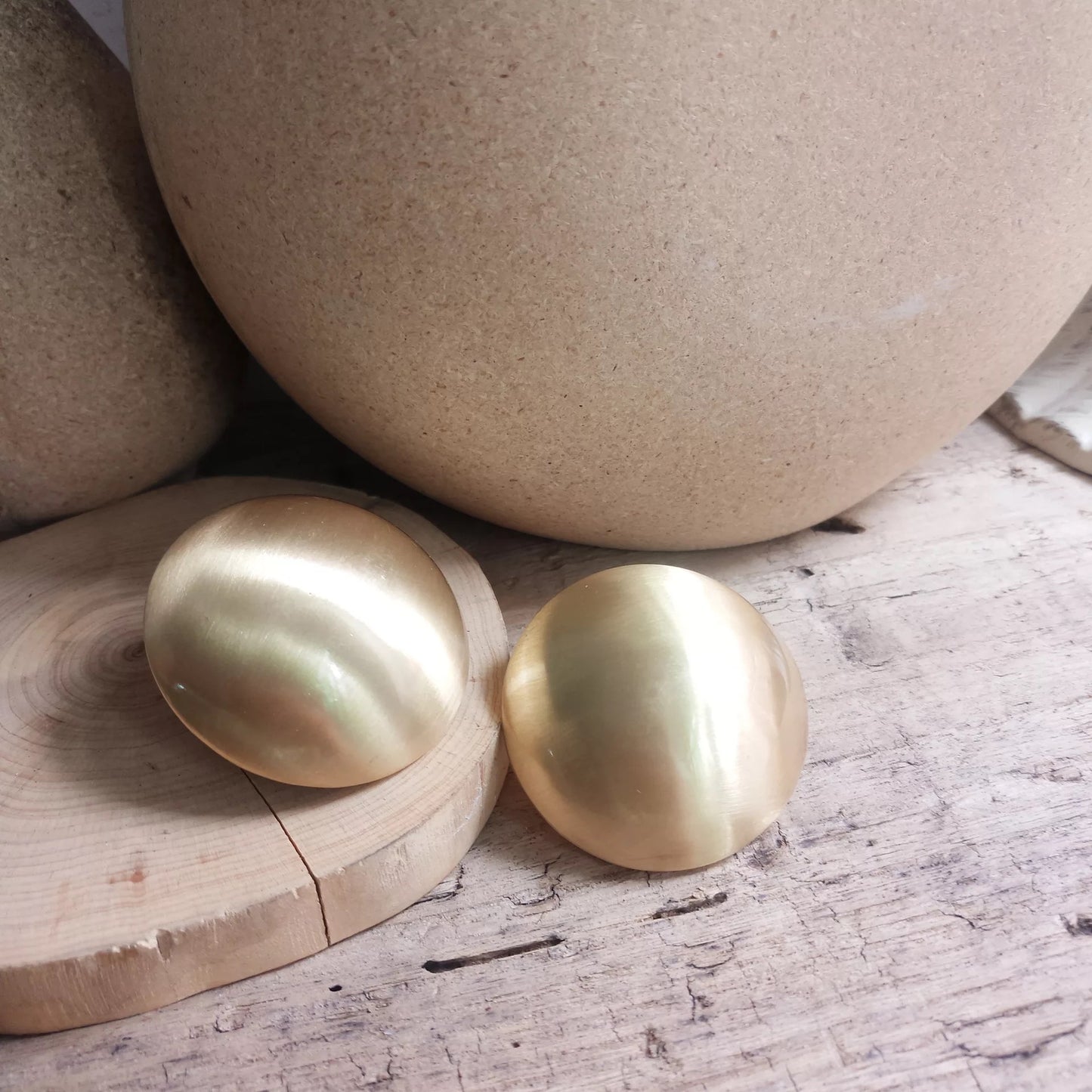 Athena Gold Stud Earrings