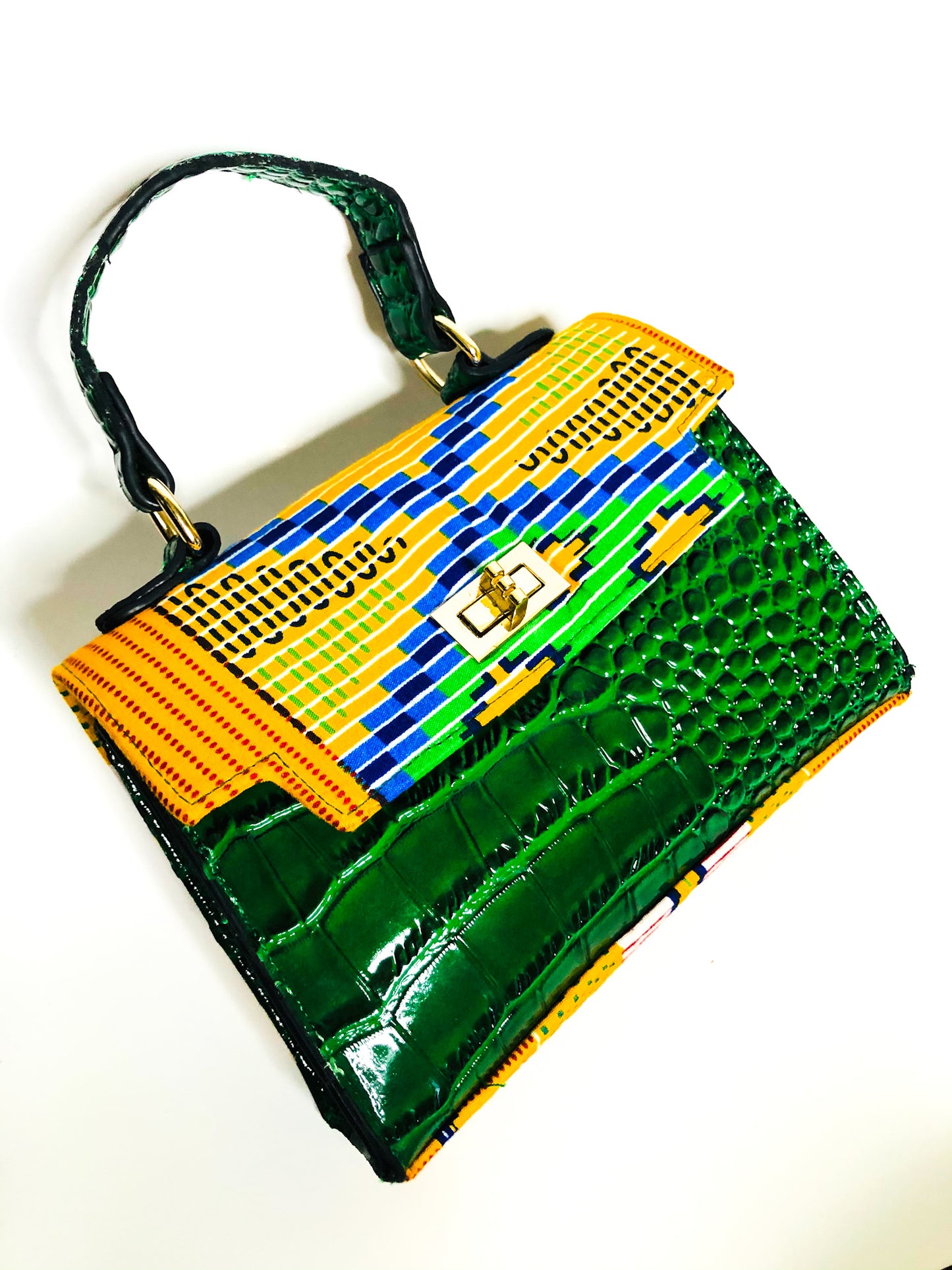 Emerald Croc Handbag