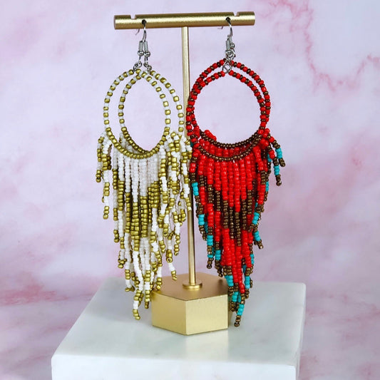 Beaded Tassel Earrings
