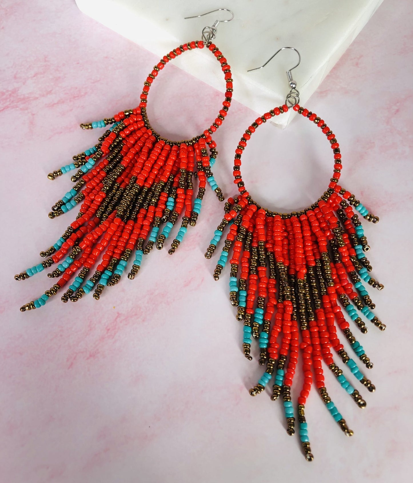 Beaded Tassel Earrings