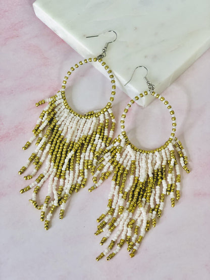 Beaded Tassel Earrings