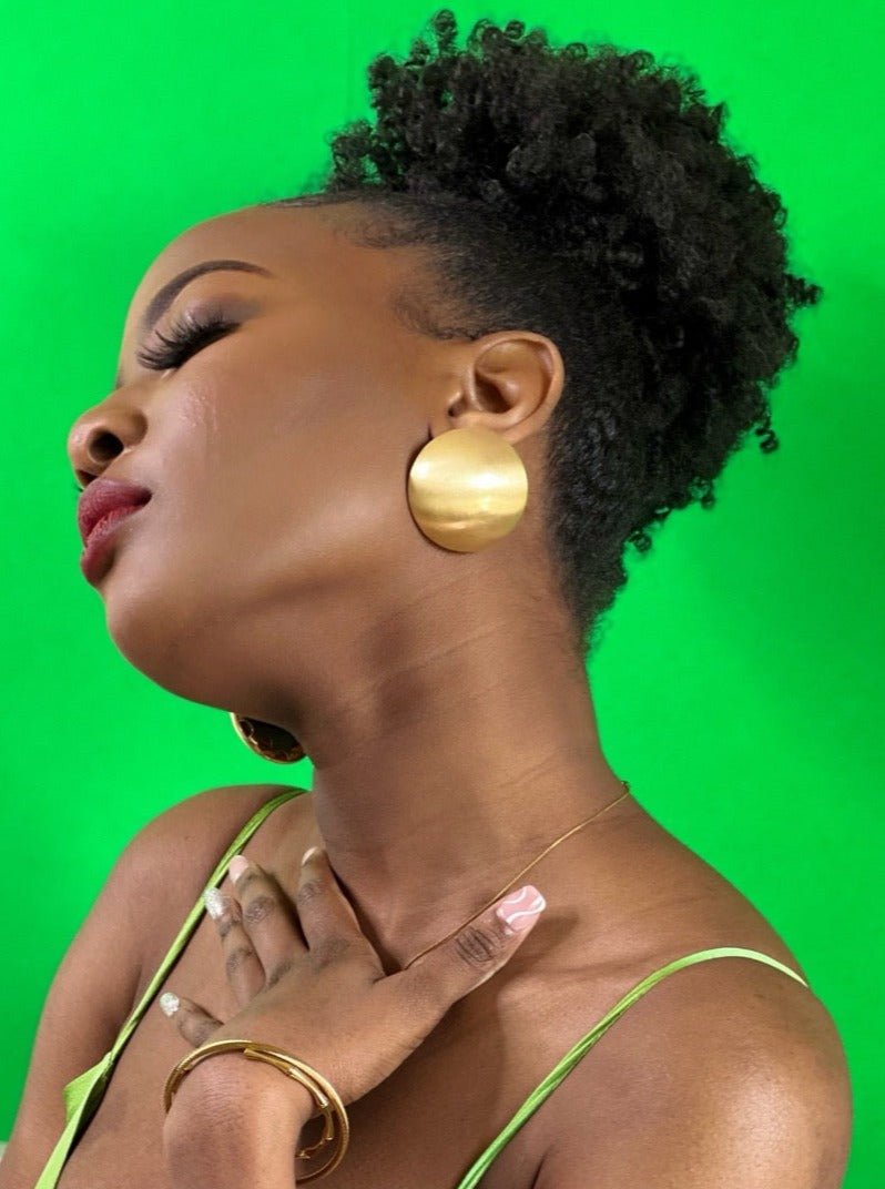 Athena Gold Stud Earrings