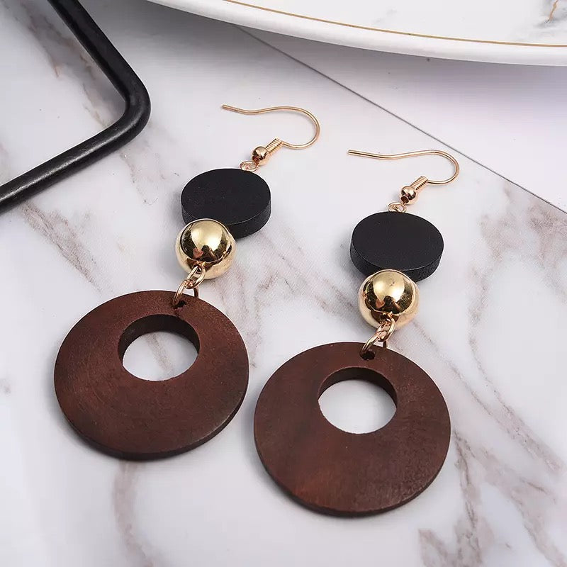 Bree Classic Wood Earrings