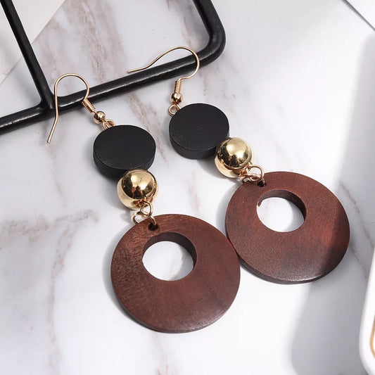 Bree Classic Wood Earrings