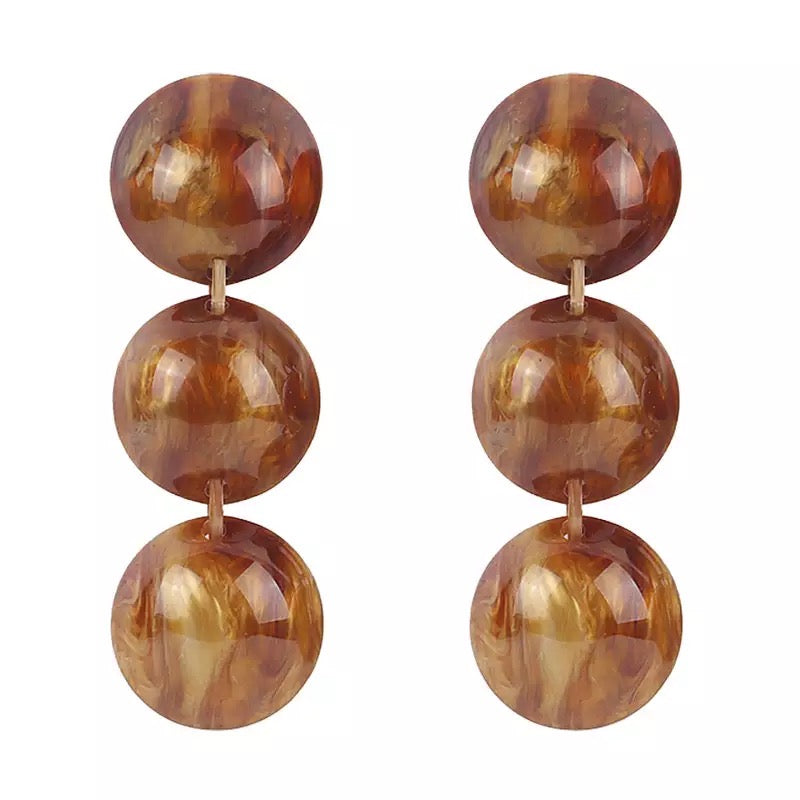 Honey Drop Statement Earrings