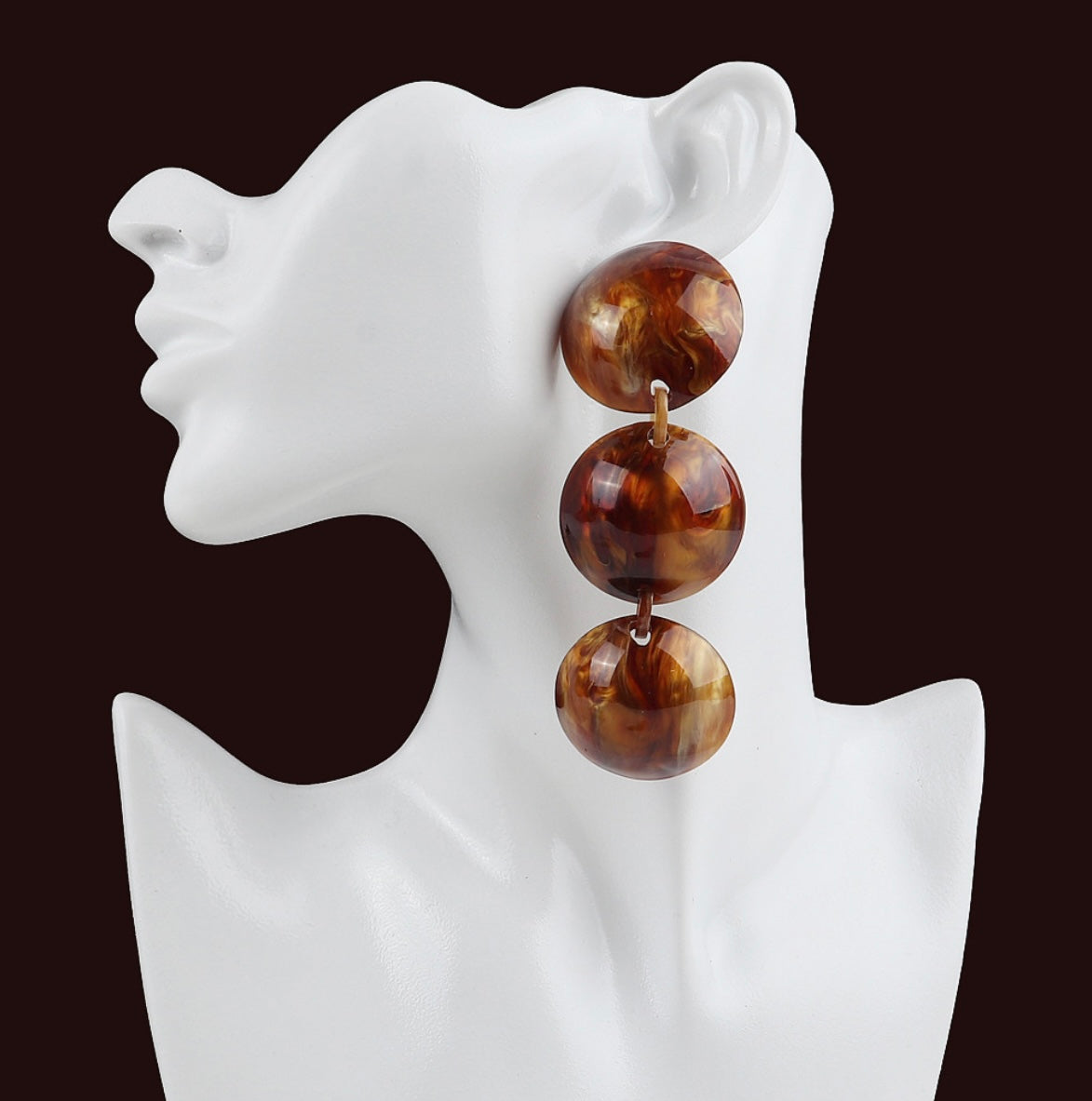 Honey Drop Statement Earrings