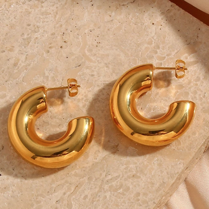 Luna Chunky Hoop Earrings