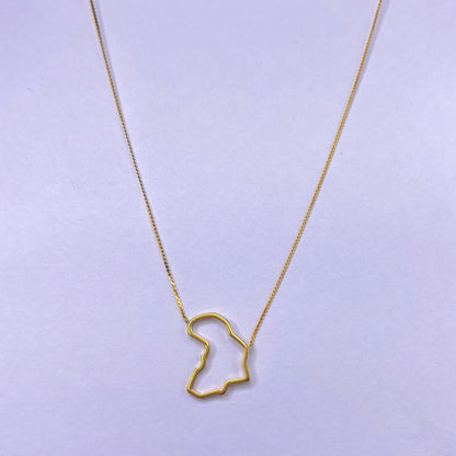 African Map Necklace